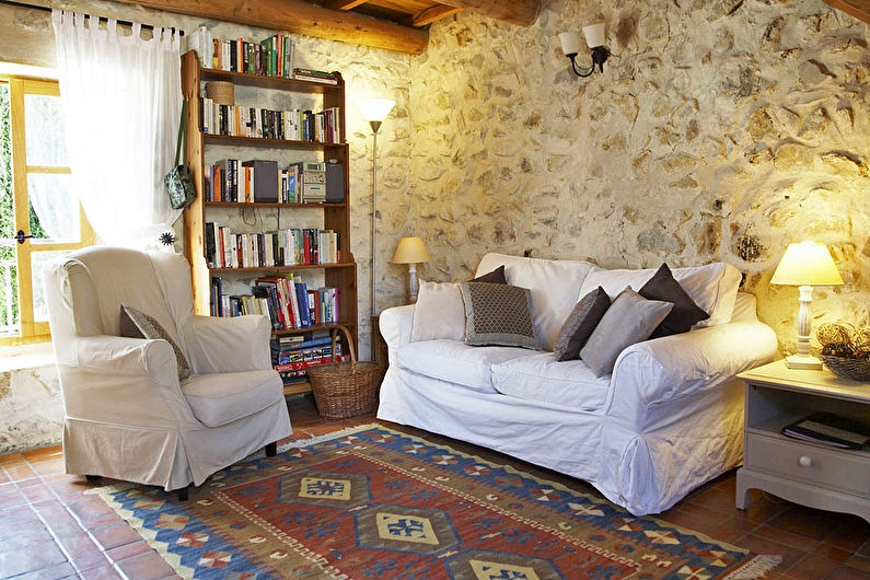 Olohuone 15 neliömetriä Provence-tyylillä - Sisustussuunnittelu