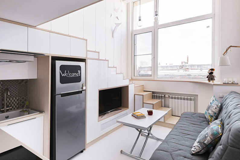 Stue 15 kvm i skandinavisk stil - Interiørdesign