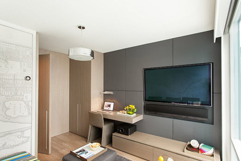 Aménagement intérieur d'un séjour de 15 m² - photo