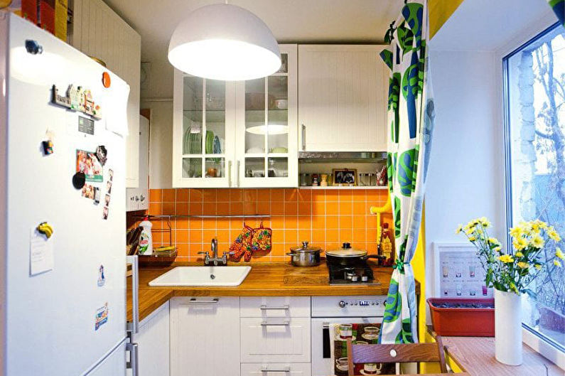 Mēbeles mazai virtuvei - foto