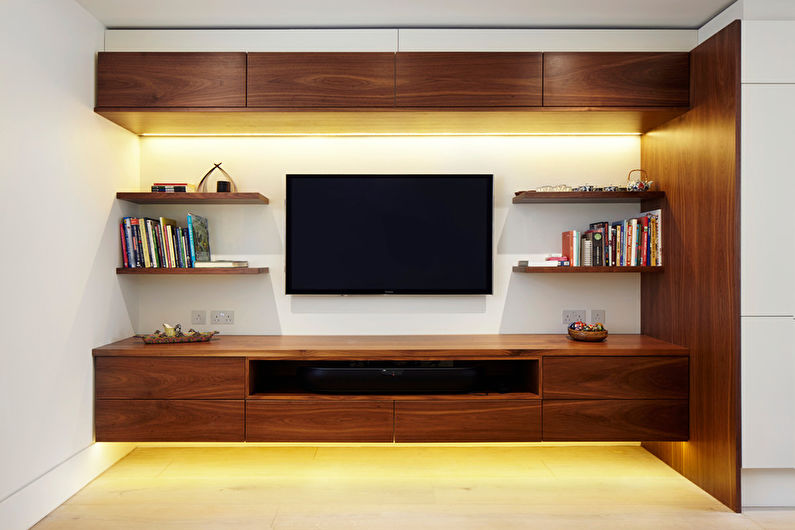 Televizora siena - fona apgaismojuma iespējas