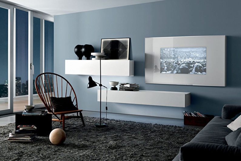 Dinding dengan TV - Cara menyembunyikan TV