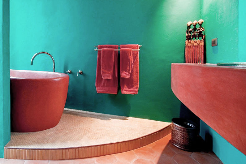 Broskev a zelená - kombinace barev v interiéru