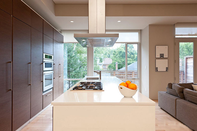 Krāsu venge virtuvē - interjera dizains