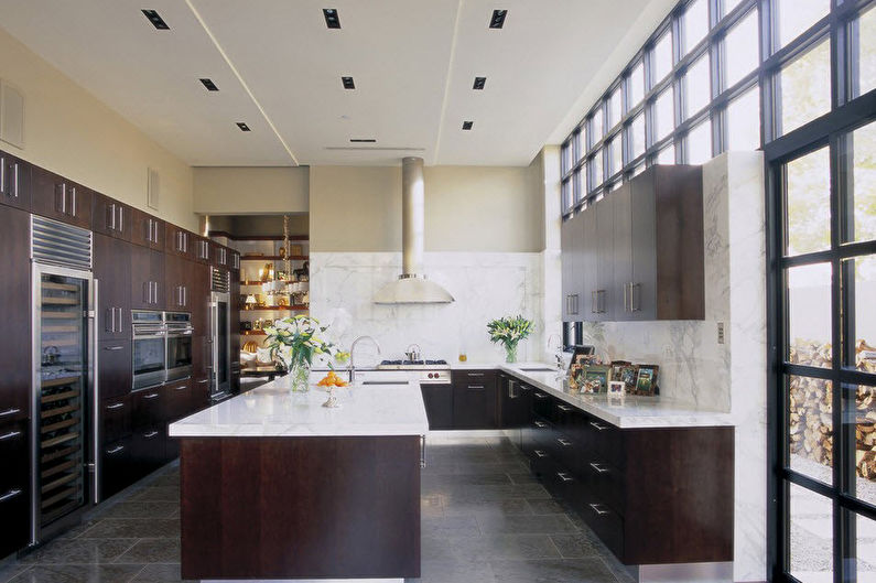 Wenge cor na cozinha - Design de Interiores
