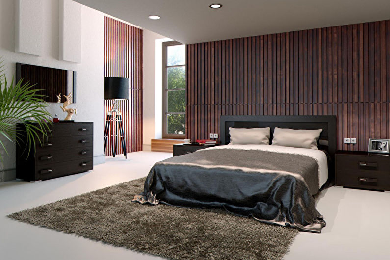Krāsu venge guļamistabā - interjera dizains