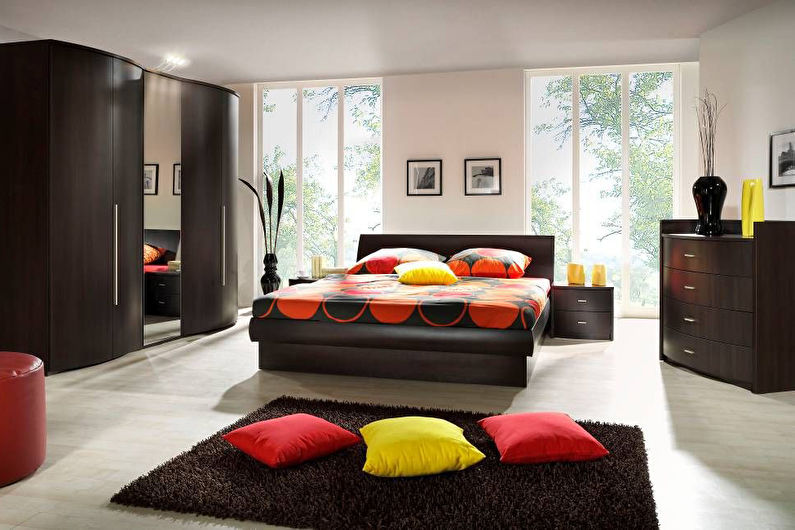 Венге у боји у спаваћој соби - Дизајн ентеријера