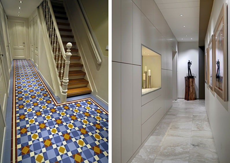 Floor tiles in the hallway - photo