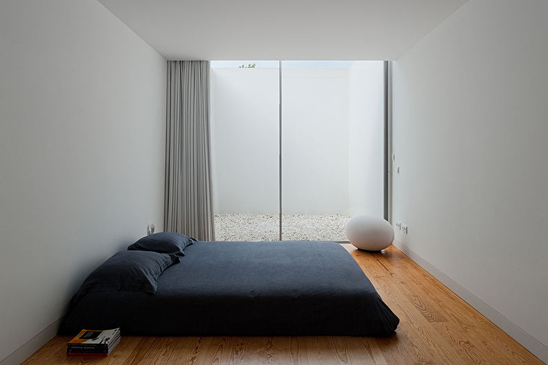 Minimalizmo dizaino miegamojo ypatybės