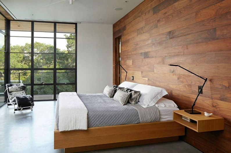 Camera da letto dal design minimalista - Finitura a pavimento