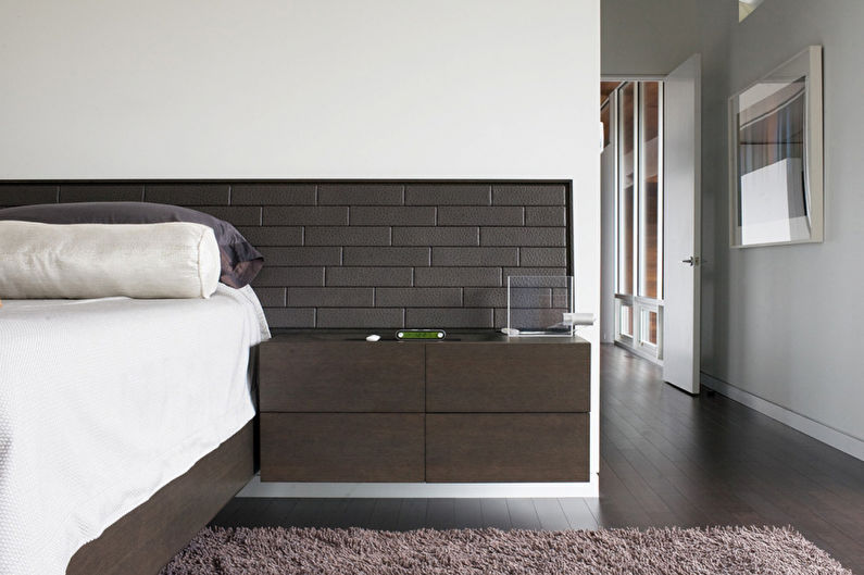 Spavaća soba minimalizma - ukras zidova