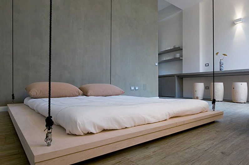 Sypialnia minimalistyczna - meble