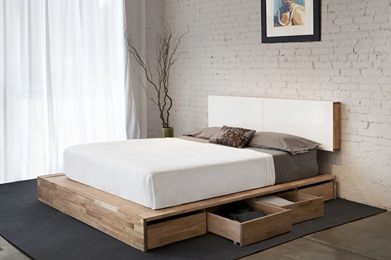 Piccola camera da letto in stile minimalista - Interior Design