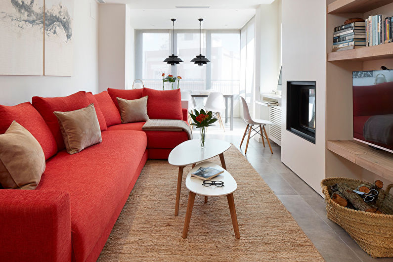 Séjour 17 m2 dans un style moderne - Design d'intérieur
