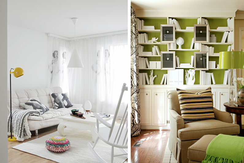 Design obývacího pokoje 17 m² - Výzdoba
