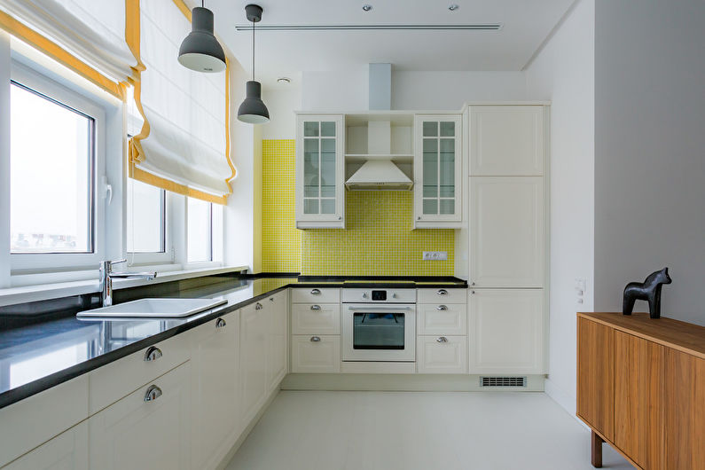 Skandināvu stūra virtuve - interjera dizains
