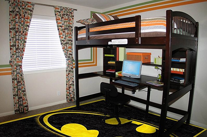 Typy samostatných postelí - podkrovie
