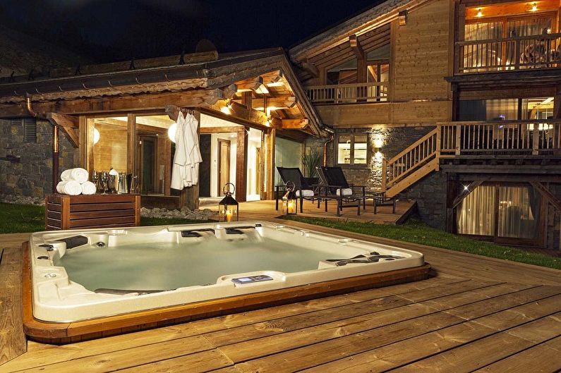 Conceptions de maisons de style chalet moderne - Cottage avec sauna