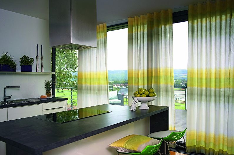 Kjøkken gardiner - hvilken farge du skal velge