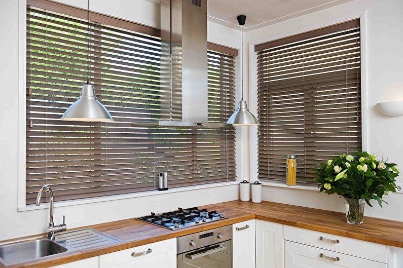 Types of curtains in the kitchen - Blinds