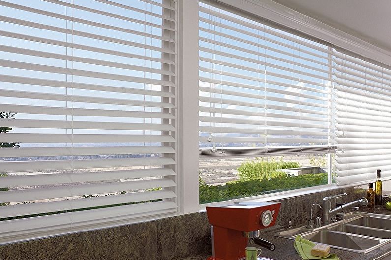 Types of curtains in the kitchen - Blinds