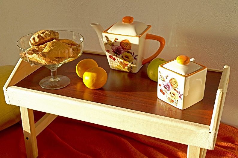مواد لصنع طاولة الإفطار في السرير - الخشب الرقائقي