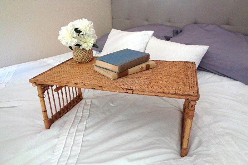 Breakfast tables in bed - photo
