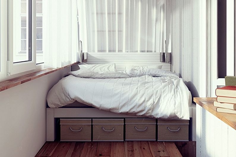 Tipos de camas do pódio - pódio do tipo varanda