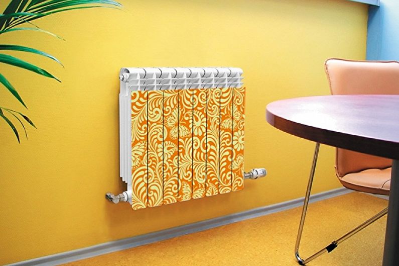 Bimetāla sildīšanas radiatori - dekors