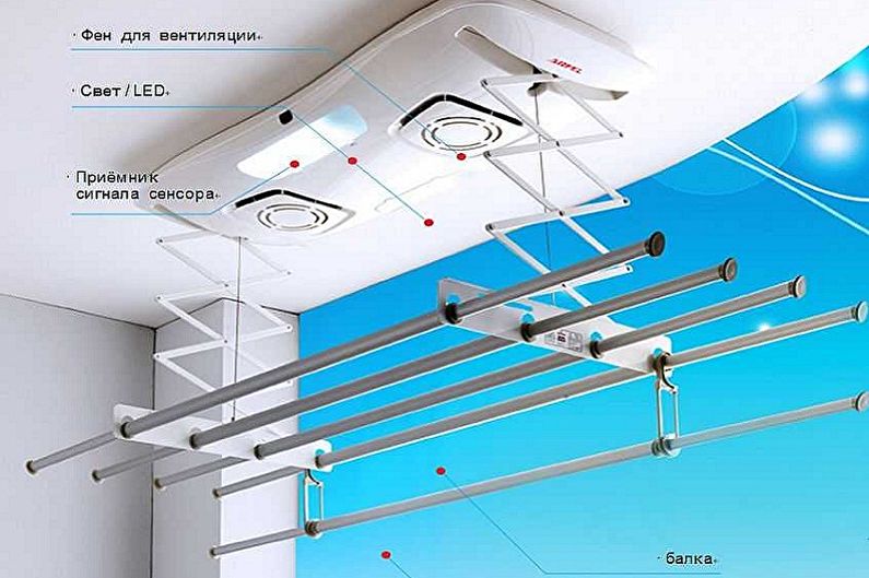 Дизайн на сушилни за таван - електрически сушилни