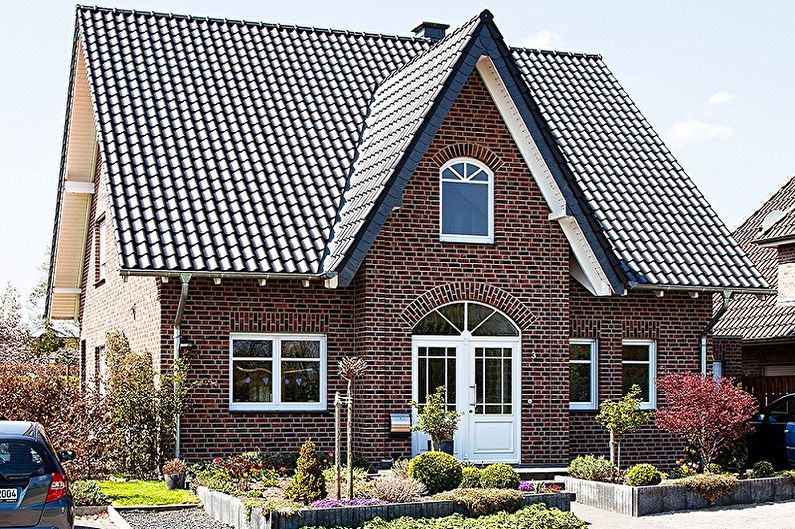 Plytų namo išdėstymo idėjos - vokiško stiliaus plytiniai namai