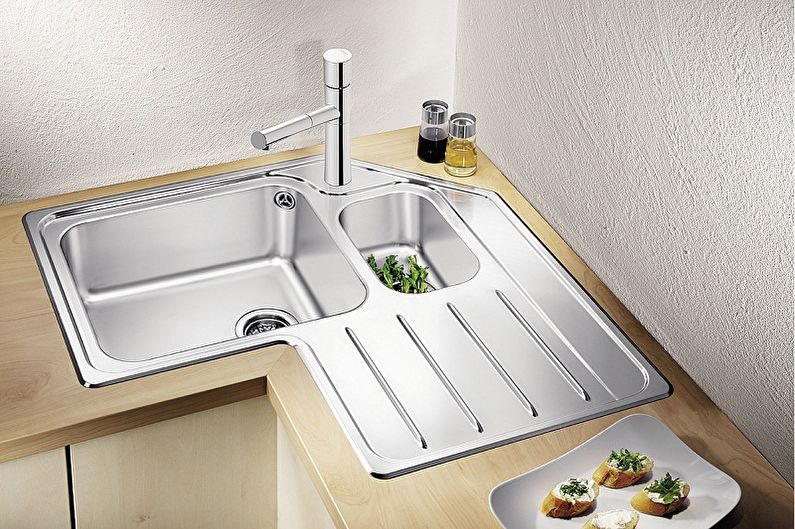 Vrste kutnih sudopera za kuhinju - Proizvodni materijali