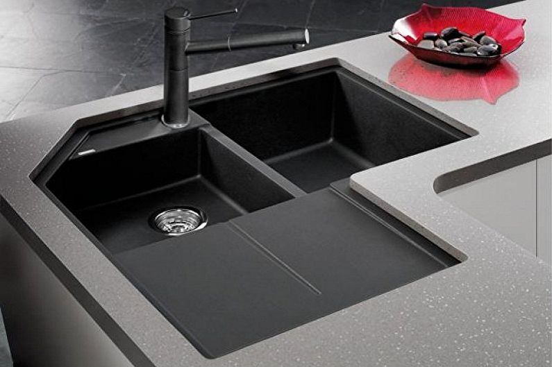 Jenis sink sudut untuk dapur - Kaedah pemasangan