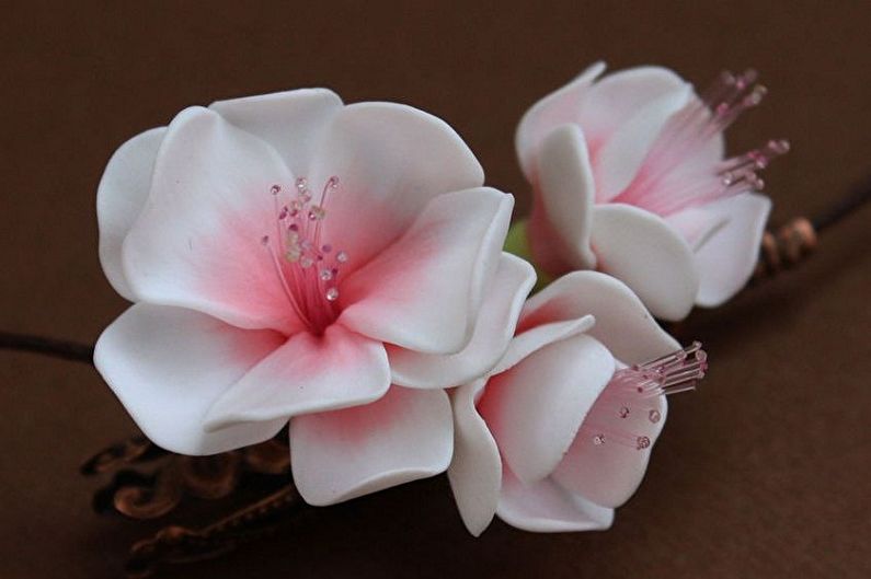 Artesanato de porcelana DIY para iniciantes - flores de Sakura