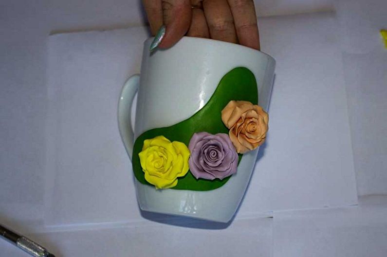 DIY porcelánové řemesla pro začátečníky - dekorativní pohár