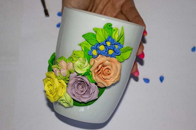 DIY porselen håndverk for nybegynnere - dekorativ kopp