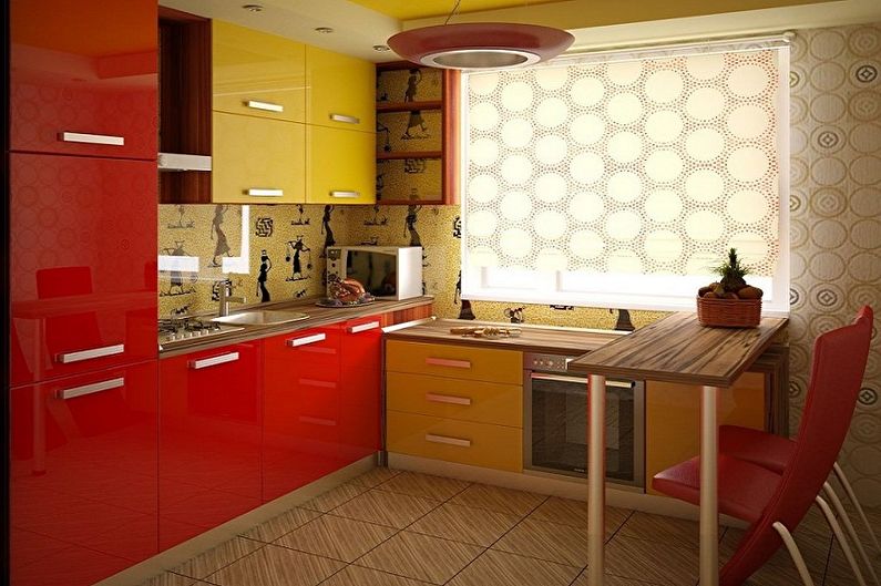 Jaké barvy odpovídají červené - Design kuchyně