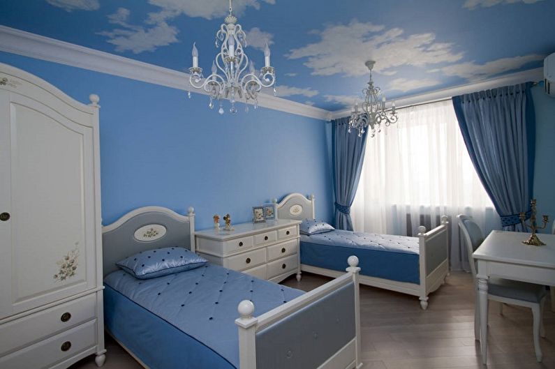 Vilka färger kombinerar blått med - Design av ett barnrum