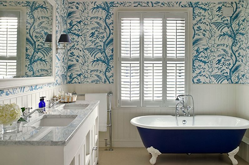 С какви цветове се комбинира синьото - Дизайн за баня