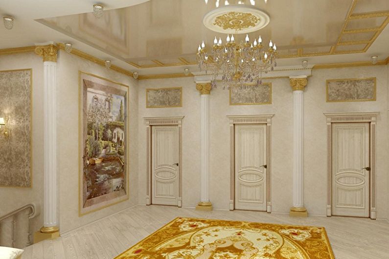 Korridor design i klassisk stil