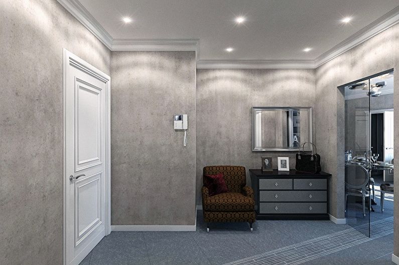Návrh interiéru chodby v bytě - foto