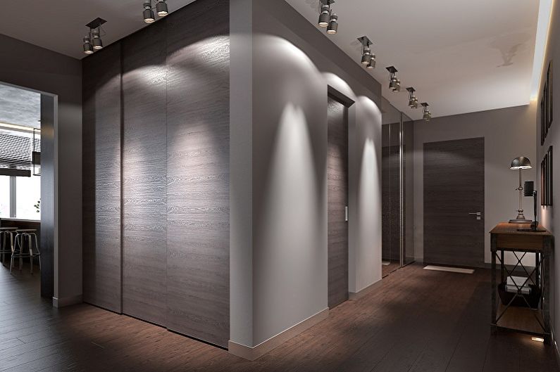 Buto koridoriaus interjero dizainas - nuotrauka