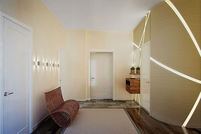 Dzīvokļa koridora interjera dizains - foto