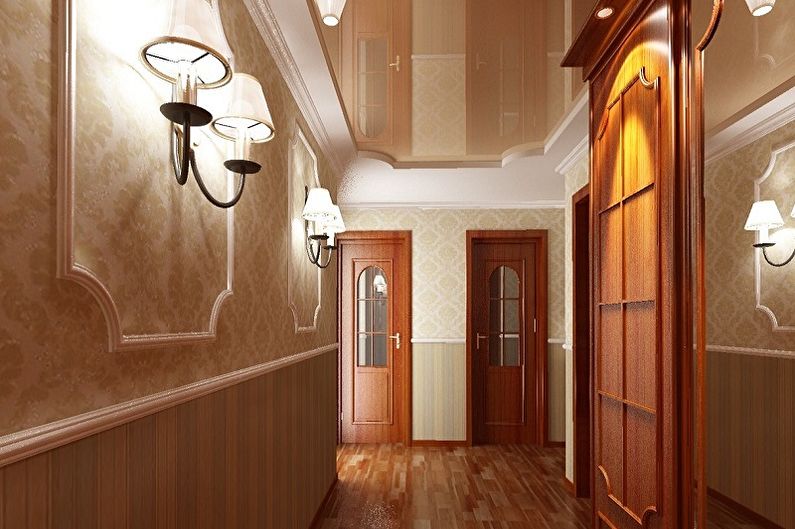 Dzīvokļa koridora interjera dizains - foto