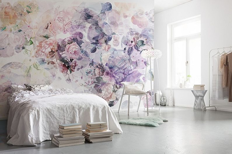 Types of photo wallpaper for the bedroom - Depending on the materials of manufacture