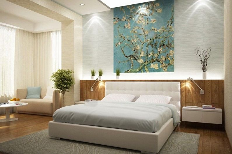Types of photo wallpaper for the bedroom - Depending on the materials of manufacture