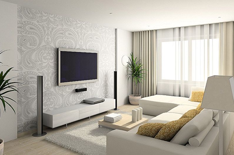 Design do corredor no apartamento - Pequena sala de estar