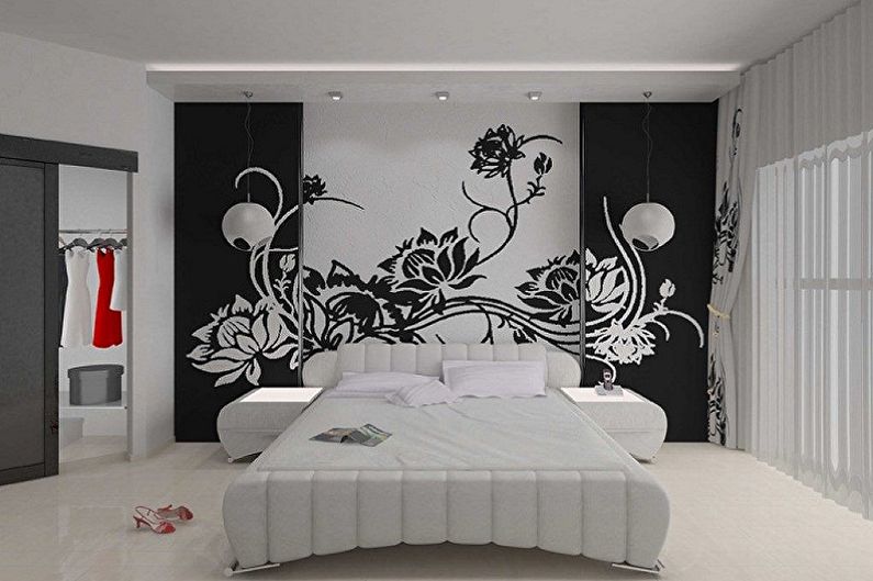 A falra festett sablonok típusai - helyiségtől függően