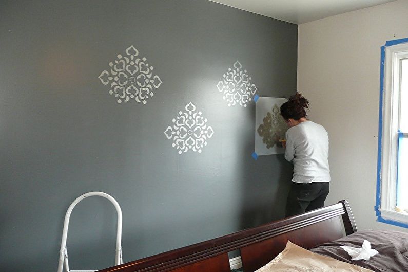 Шаблоне за зидове за фарбање - Како радити са шаблоном