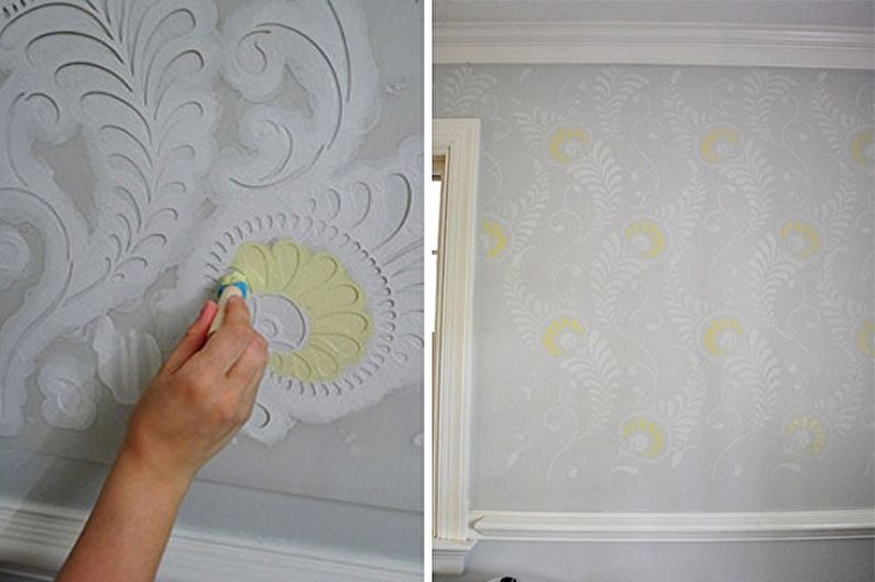Trafaretai sienoms dažyti - kaip dirbti su trafaretu